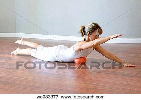 Stock Photo - ball, barefoot, Arms raised. Fotosearch