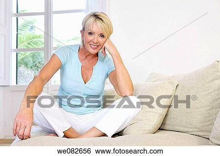 barefoot, blond, at-home View Large Photo Image Stock Photograph - barefoot, blond, at-home. Fotosearch