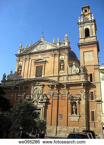 Baroque church Valencia city Spain View Large Photo Image Stock Photograph - Baroque church Valencia city Spain. Fotosearch