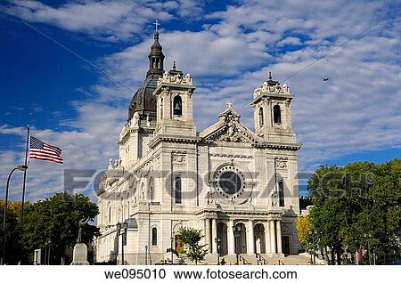 Basilica of Saint Mary Catholic church with American flag in Minneapolis Minnesota View Large Photo Image Stock Image - Basilica of Saint Mary Catholic church with American flag in Minneapolis Minnesota. Fotosearch