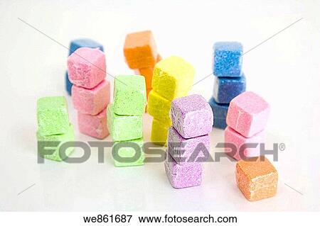 Bath salt cubes on white background View Large Photo Image Stock Photo - Bath salt cubes on white background. Fotosearch