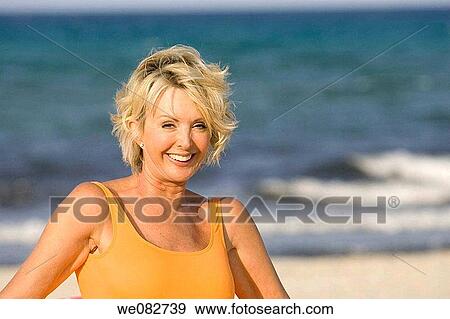 bathing-suit, blond, beach, amusement View Large Photo Image Stock Photo - bathing-suit, blond, beach, amusement. Fotosearch