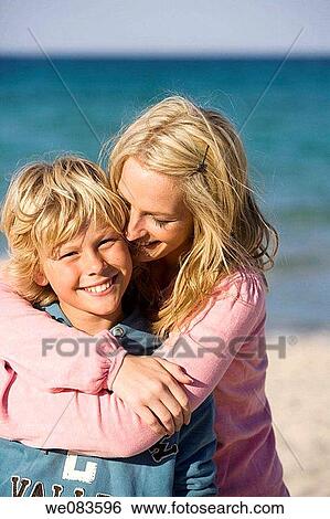 beach, boy, blond, affection View Large Photo Image Stock Photograph - beach, boy, blond, affection. Fotosearch