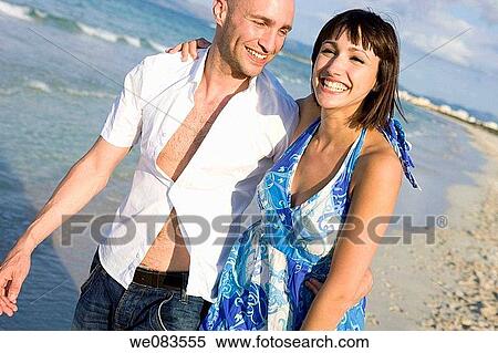 Stock Photography - beach, calm, bonding, bond, affection. Fotosearch