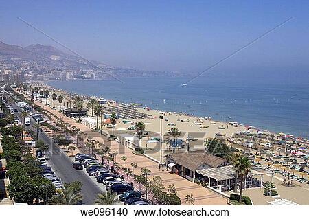 Stock Image - Beach, Fuengirola, Costa Del Sol, Spain. Fotosearch