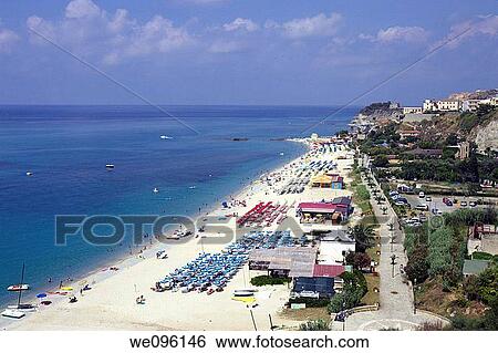 Stock Photograph - Beach, Tropea, Calabria, Italy. Fotosearch