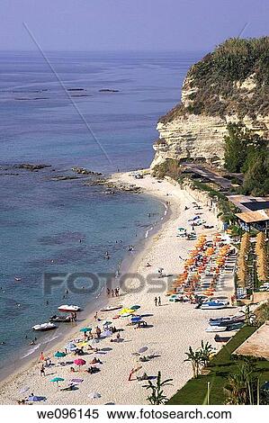 Stock Photography - Beach, Tropea, Calabria, Italy. Fotosearch