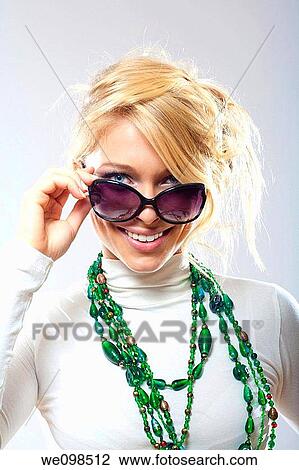 beautiful blond shot against white background View Large Photo Image Stock Image - beautiful blond shot against white background. Fotosearch