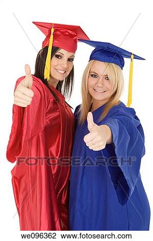 Beautiful Caucasain girls in gratuation gowns and smiling View Large Photo Image Stock Image - Beautiful Caucasain girls in gratuation gowns and smiling. Fotosearch