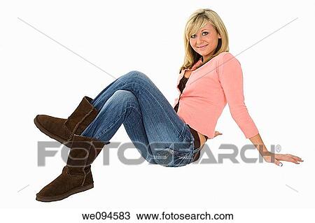 Beautiful caucasian teenager on white background smiling with some attitude View Large Photo Image Stock Image - Beautiful caucasian teenager on white background smiling with some attitude. Fotosearch