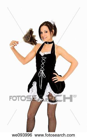 Beautiful caucasian woman dressed in a French Maid costume View Large Photo Image Stock Photograph - Beautiful caucasian woman dressed in a French Maid costume. Fotosearch