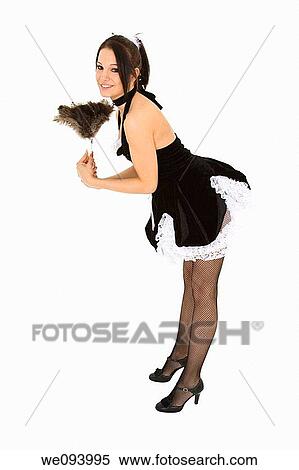 Beautiful caucasian woman dressed in a French Maid costume View Large Photo Image Stock Photography - Beautiful caucasian woman dressed in a French Maid costume. Fotosearch