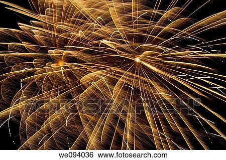 Beautiful fireworks fill the night time sky View Large Photo Image Stock Photograph - Beautiful fireworks fill the night time sky. Fotosearch