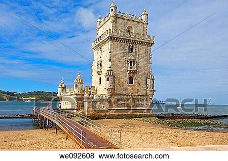 Bel? m Tower Torre de Bel? m built by Francisco de Arruda, Lisbon Portugal View Large Photo Image Stock Photo - Bel? m Tower Torre de Bel? m built by Francisco de Arruda, Lisbon Portugal. Fotosearch