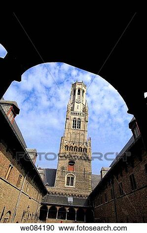 Belfry and Halles (covered market). Bruges. Flanders, Belgium View Large Photo Image Stock Image - Belfry and Halles (covered market). Bruges. Flanders, Belgium. Fotosearch