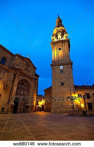 Bell tower of cathedral (1762-1767), Santo Domingo de la Calzada. La Rioja, Spain View Large Photo Image Stock Photograph - Bell tower of cathedral (1762-1767), Santo Domingo de la Calzada. La Rioja, Spain. Fotosearch