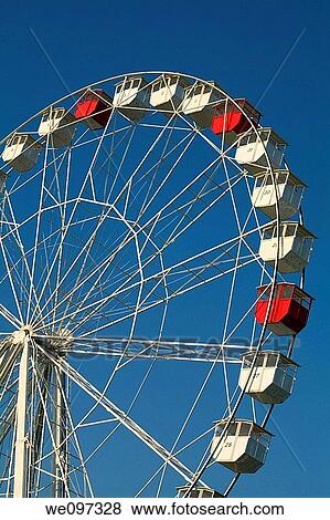 Stock Photo - Big wheel at an amusement park. Fotosearch