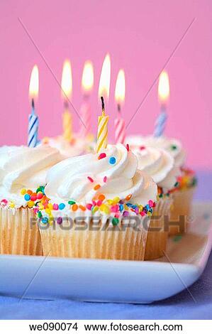 Picture - Birthday cupcakes. Fotosearch