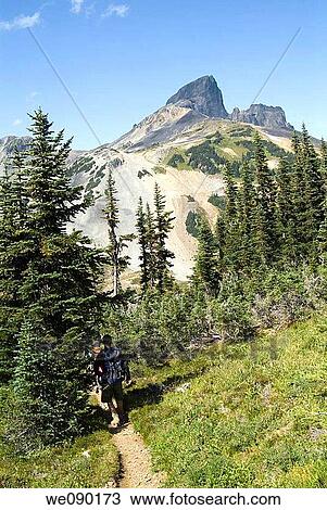 Stock Image - Black Tusk mountain in Garibaldi Park, British Columbia, Canada. Fotosearch