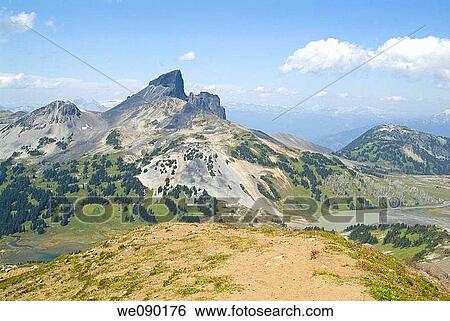 Stock Photograph - Black Tusk mountain in Garibaldi Park, British Columbia, Canada. Fotosearch