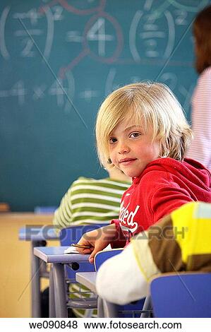 blackboard, blond, blue eyes, board, boy View Large Photo Image Stock Photo - blackboard, blond, blue eyes, board, boy. Fotosearch