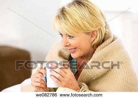 blanket, cold, blond, at-home View Large Photo Image Stock Photograph - blanket, cold, blond, at-home. Fotosearch