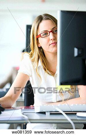 blond, business, computer View Large Photo Image Stock Photo - blond, business, computer. Fotosearch