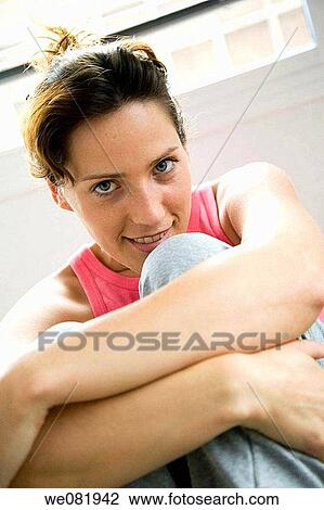 blue eyes, chestnut hair, brown hair, at-home View Large Photo Image Stock Image - blue eyes, chestnut hair, brown hair, at-home. Fotosearch