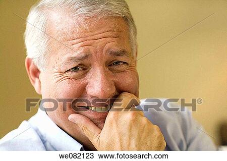 Stock Image - blue eyes, Close-up, at-home. Fotosearch