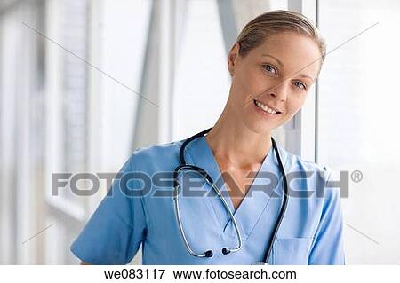 Stock Photo - blue eyes, day, doctor. Fotosearch