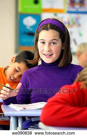 book, brunette, child, classroom View Large Photo Image Stock Photo - book, brunette, child, classroom. Fotosearch