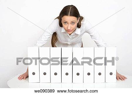 Stock Photo - Bored Worker Office. Fotosearch