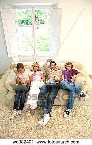 Stock Image - boy, brother, at-home. Fotosearch