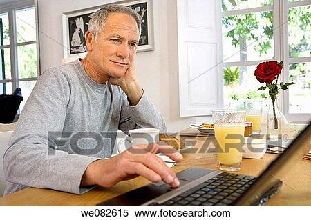 breakfast, computer, at-home View Large Photo Image Stock Photography - breakfast, computer, at-home. Fotosearch