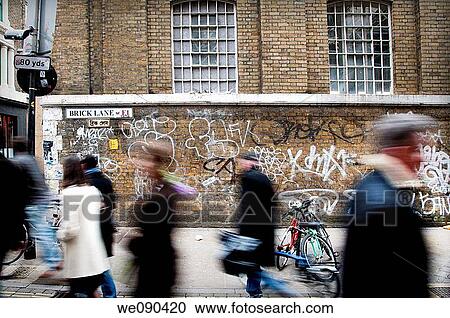 Brick Lane, London. England, UK View Large Photo Image Stock Image - Brick Lane, London. England, UK. Fotosearch