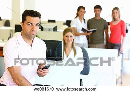 business, cell phone, colleague View Large Photo Image Stock Image - business, cell phone, colleague. Fotosearch