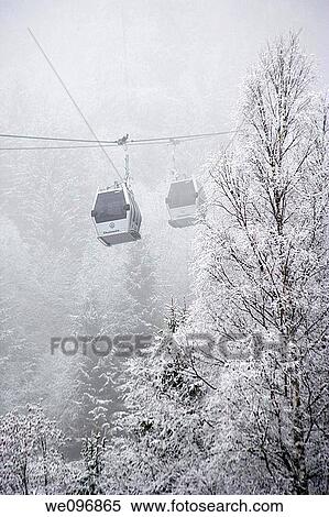 Cable-car to ski in Chamonix, France View Large Photo Image Stock Photography - Cable-car to ski in Chamonix, France. Fotosearch