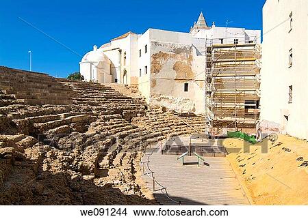 Picture - Cadiz Roman Theater. Andalucia. Spain.. Fotosearch