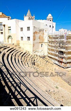Cadiz Roman Theater. Andalucia. Spain. View Large Photo Image Stock Image - Cadiz Roman Theater. Andalucia. Spain.. Fotosearch