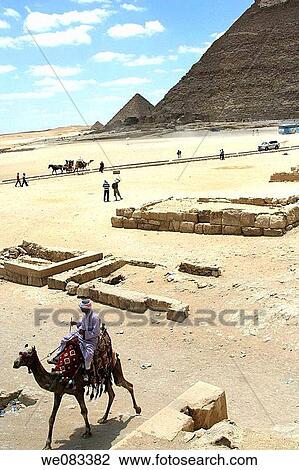 Camel Riding in Pyramids of Khufu, Khafre and Menkaure at Giza Egypt View Large Photo Image Stock Image - Camel Riding in Pyramids of Khufu, Khafre and Menkaure at Giza Egypt. Fotosearch