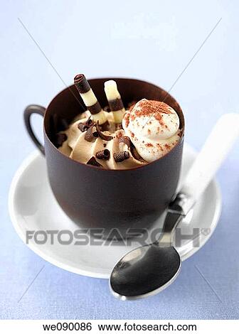Cappucino mousse dessert View Large Photo Image Stock Photograph - Cappucino mousse dessert. Fotosearch