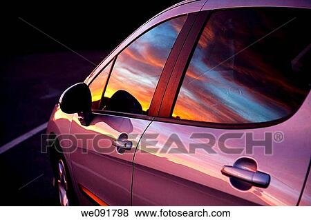 car, cloud, highway, lights, Orange sky, reflection View Large Photo Image Stock Photo - car, cloud, highway, lights, Orange sky, reflection. Fotosearch
