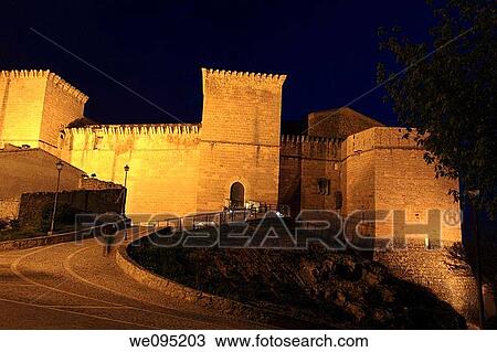 Castle at night in Mora de Rubielos village, Teruel province, Aragon, Spain View Large Photo Image Stock Image - Castle at night in Mora de Rubielos village, Teruel province, Aragon, Spain. Fotosearch