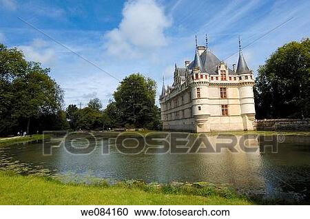 Castle of Azay-le-Rideau (16th century, architect Gilles Berthelot). Indre-et-Loire, France View Large Photo Image Stock Image - Castle of Azay-le-Rideau (16th century, architect Gilles Berthelot). Indre-et-Loire, France. Fotosearch