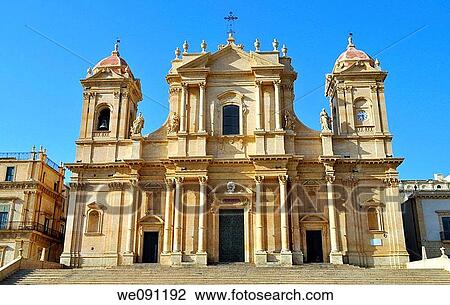 Cathedral, Noto. Sicily, Italy View Large Photo Image Stock Image - Cathedral, Noto. Sicily, Italy. Fotosearch