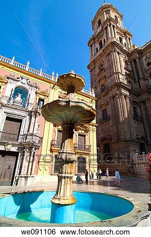 Cathedral of Saint Mary of the Incarnation. Malaga. Andalucia. Spain. View Large Photo Image Stock Photograph - Cathedral of Saint Mary of the Incarnation. Malaga. Andalucia. Spain.. Fotosearch