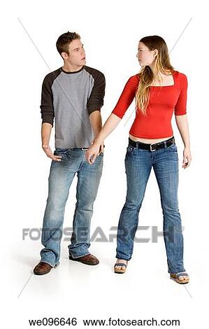 Caucasian couple arguing on a white backgound View Large Photo Image Stock Photograph - Caucasian couple arguing on a white backgound. Fotosearch