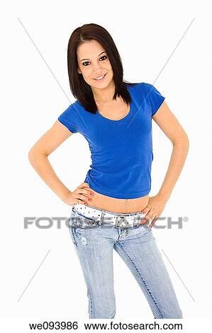 Caucasian woman in her early 20s displaying some attitude View Large Photo Image Stock Photograph - Caucasian woman in her early 20s displaying some attitude. Fotosearch