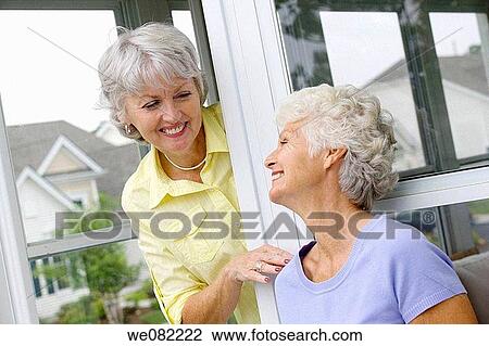 Stock Image - chat, contemporary, at-home. Fotosearch