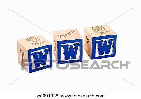 Children's blocks spelling WWW View Large Photo Image Stock Photo - Children's blocks spelling WWW. Fotosearch